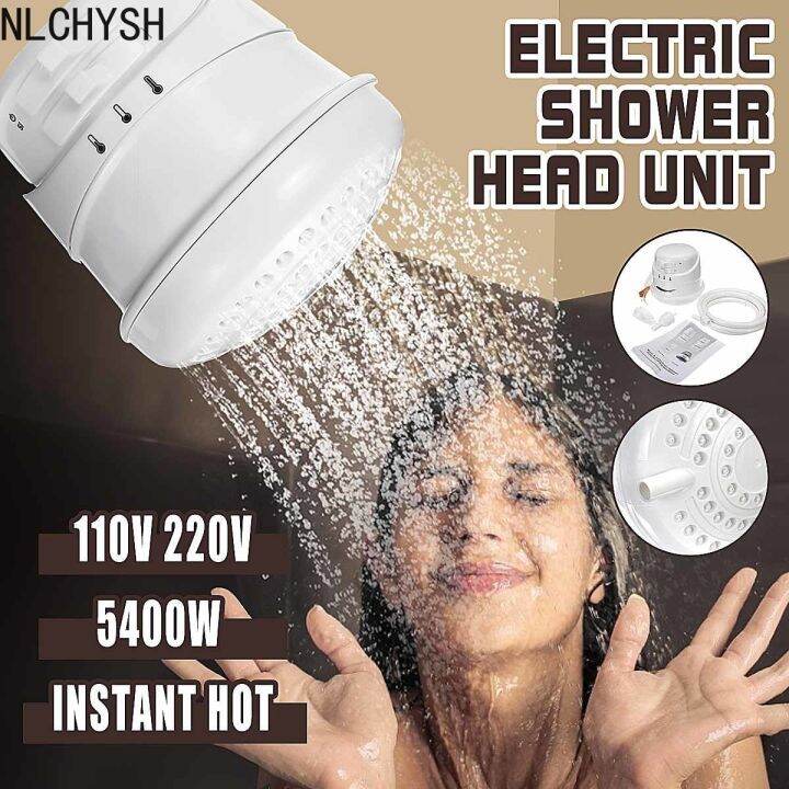 5400W 110V/220V Electric Shower Head Instant Water Heater Adjustable