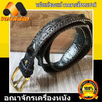 "เชิญเยี่ยมชมได้ที่ร้าน BestCare" เข็มขัดหนังจระเข้แท้ โดดเด่นทั้งใน ออฟฟิช Genuine Crocodile Leather For Mens