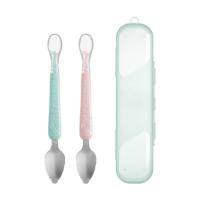 【CW】 Children  39;s Baby Tableware 304 Scraper Puree Set Complementary Food Double-headed Fruit