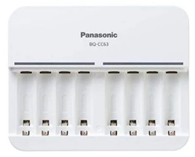 เครื่องชาร์จเปล่า Panasonic รุ่น BQ-CC63 สามารถชาร์จพร้อมกัน 8 ก้อน AA/AAA ของแท้ นำเข้า