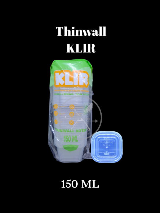 Thinwall 150ml Square Klir Kotak Makan Anti Pecah Dan Bening 1 Roll