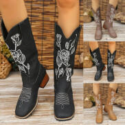 Thigh High Heeled Boots for Women Wide Calf Fashion Boots for Women Mid
