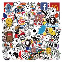 10/30/50/100PCS Cool Fashion Brand Logo Stickers Aesthetic Skateboard Laptop Motorcycle Phone Car Graffiti Sticker Decal Kid Toy