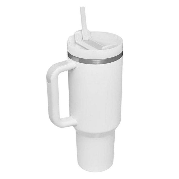 ∋ 40OZ Cup With Handle And Straw Stainless Steel Insulated Tumbler