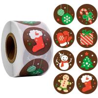 500 Pcs Lytwtws 1 Inch Christmas Theme Seal Labels Stickers For DIY Gift Baking Package Envelope Stationery Paper Decoration Stickers Labels