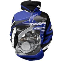 ใหม่ยามาฮ่า WR450F มอเตอร์พิมพ์ 3D เสื้อผ้าใหม่ Unisex สบาย ๆ เสื้อกันหนาว Hoodie ซิปด้านบนสำหรับผู้ชายและผู้หญิง 2023