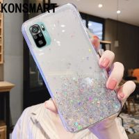 ♈℡✌ KONSMART Case Redmi Note10 2021 Redmi Note 10S Luxury Glitter Star Clear Phone Cases For Xiaomi Redmi Note 10 Pro Soft Cover