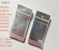 1000pcs/lot Clear Self Adhesive Seal Plastic Bags Transparent Resealable Cellophane Poly Packing Bags OPP Bag With Hanging Hole