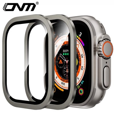 Metal Bumper+Tempered Glass For Apple Watch Ultra 49mm Accessories Screen Protector Titanium alloy Protective frame Film iWatch Drills Drivers