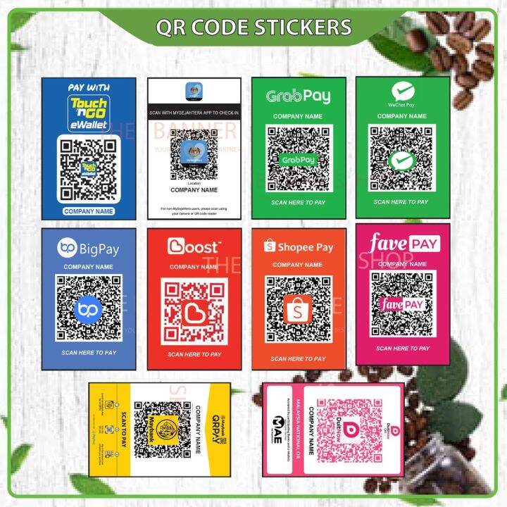 Mini QR Code Sticker Grabcar Mysejahtera Lazada