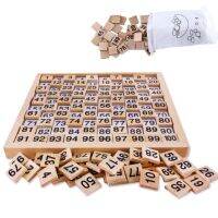 ฝึกเลข ! สอนเลข กระดานตัวเลข 1-100 ช่อง Wooden Montessori material Mathematics teaching aids beech