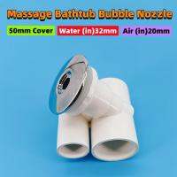 Φ50mm Cover 32mm Water-in Jet Nozzle Chromed Cap PVC Body Massage Bathtub Bubble Nozzle Straight Shape Hot Tub Water Jet Nozzle