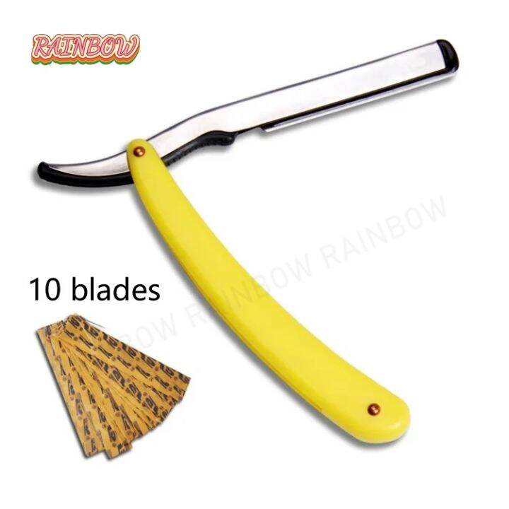 Barber Blade Razor Manual Shaver Salon Folding Shaving Neck Hair