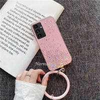 คลังสินค้าพร้อมโทรศัพท์มือถือปลอกสำหรับ Samsung กาแล็คซี่ S23 FE A05S เคสมือถือส่องแสงท้องฟ้าเต็มไปด้วยดวงดาว5G พร้อมสายรัดข้อมือซิลิโคนเคสนิ่ม TPU ฝาหลังใส