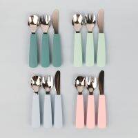 We Might Be Tiny : Toddler Feedie Cutlery Set (3 pieces) ชุดช้อนส้อม และ มีด ซิลิโคน