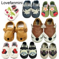 [Cocco figure-]รองเท้าเด็ก Genuineleather Soft Sole Bebe ทารกแรกเกิด Booties Babies BoysInfant Toddler Moccasins SlippersWalkers