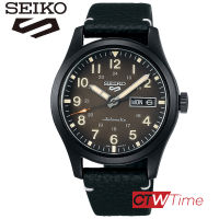 (ผ่อนชำระ สูงสุด 10 เดือน) NEW SEIKO 5 SPORTS AUTOMATIC นาฬิกาข้อมือผู้ชาย สายหนัง รุ่น SRPG41K1 (ตัวเรือนรมดำขัดทราย)