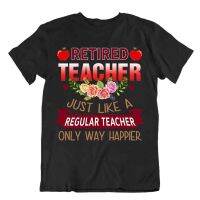 เสื้อยืดที่กำหนดเองตลกมีความสุข Retiteacher End Of Year Educator Idea ของขวัญที่มีคุณภาพสูง