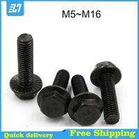 GB5787 Hexagon Head with Serrated Flange Cap Screw Hex Washer Head Bolt Black Carbon Steel M5 M6 M8 M10 M12 M14 M16