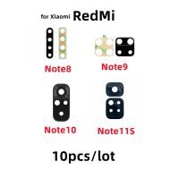 AliSunny 10pcs ด้านหลังกล้องกระจก เลนส์ สําหรับ Xiaomi Redmi Note 11 8 9 10 Pro 5G 11S พร้อมสติกเกอร์กาวกาวอะไหล่ซ่อม