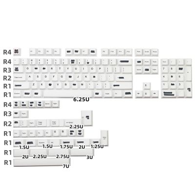 GMK Doodle Keycap Minimalist White 142 Keys Cherry Profile DYE Sublimation ISO Enter 1.75u 2u 2.25 Shift For Mechanical Keyboard