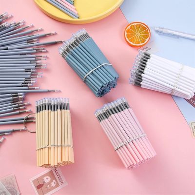 10 PCS Morandi Series Press Gel Pen Refill 0.5Mm Black Signature Ink Refills Office School Stationery Writing Supplies