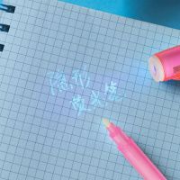 1ชิ้นปากกาไฟส่องสว่างสีม่วงมหัศจรรย์2 In 1แสง UV สีดำคำสั่งผสมการวาดภาพปากกาเจลที่มองไม่เห็นการเรียนรู้ของเล่นเพื่อการศึกษาสำหรับเด็ก