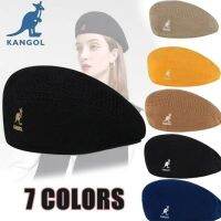 KANGOL หมวกเบเร่ต์ตาข่ายหมวกแก๊ปโผล่ชายและหญิงหมวกลายการ์ตูนกันหนาวแบบแห้งเร็วระบายอากาศได้ดีหมวกทรงบางฤดูร้อน