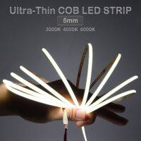 Ultra-thin FOB COB LED Strip 384Leds/m High Density Flexible LED Lights RA90 Warm Nature Cool White Linear Dimmable DC12V/24V