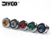 12mm LED Power Metal Indicator Light Welding Type Waterproof Signal Lamp 3V 6V 12V 24V 220V Red/Yellow/Blue/Green/White DIY GO Work Safety Lights