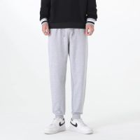 Bunch of foot movement leisure pants men fall popular logo ins gray cotton trousers fashion knitting haroun pants who trousers