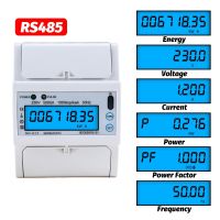 RS485 Din Rail Electric AC 220V Single Phase Energy Meter Modbus RTU Consumption Kwh   Wattmeter Monitor 230V 50Hz