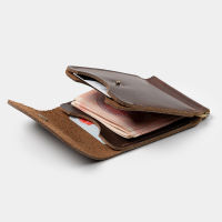 Handmade Genuine Leather Bill Holder Money Clip Wallet Slim with Metal Money Holder Vintage Mens Wallet Clip
