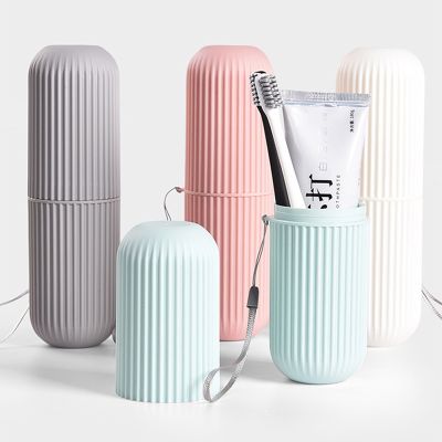 Portable Toothbrush Storage Case Toothpaste Holder Box Organizer Household Storage Cup For Outdoor Travel Bathroom Accessories