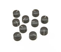 KAISH 10pcs Brown Vintage Style Barrel Guitar AMP Knob Amplifier Knobs