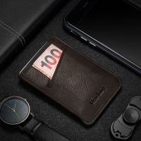 New Slim Genuine Leather Wallet for Men Credit Card ID Holders Thin Compact Mini Purse Women Pull Out Card Holder Sleeve Purses