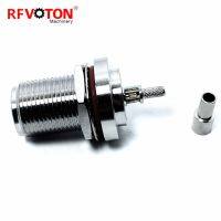 ◑❐❄ Free Shipping 5 Pieces Connector N Jack Female Bulkhead Crimp For RG174 Cable RF Coaxial Connector Wire Terminals