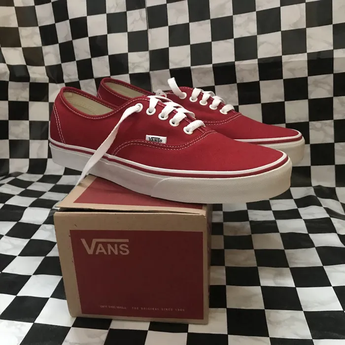 vans authentic classic red