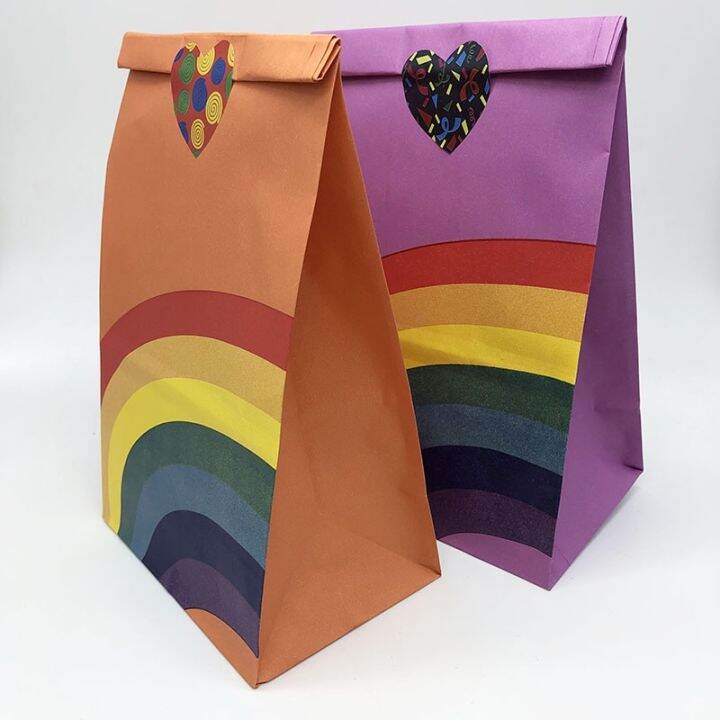 rainbow-candy-kraft-paper-food-bag-kids-birthday-treat-cookie-bag-christmas-party-supplies-bakery-gift-packing-pouches