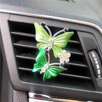 Interior Two Auto Accessories Air Outlet Clip Conditioner Car Butterfly Diamond