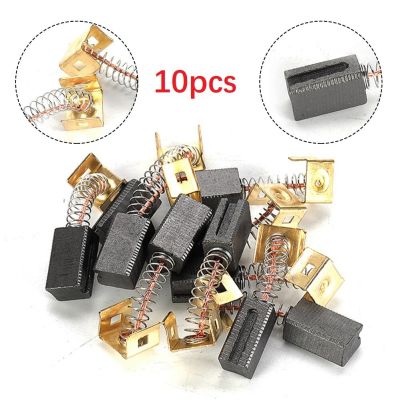 10pcs Carbon Brush Angle Grinder Replacement Electric Hammer Drill Graphite Brush Cutting Polishing Machine Electric Power Tools Rotary Tool Parts Acc