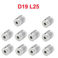 10ชิ้น28ประเภท CNC เพลากรามยนต์ Coupler D19xl25mm มีความยืดหยุ่น Coupling ขายส่ง Dropshipping