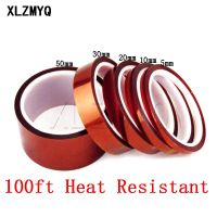 ✖☑ 5/10/20mm professional 100ft electronics Heat Resistant High Temperature High insulation welding Polyimide Kapton Tape 50mm 30M