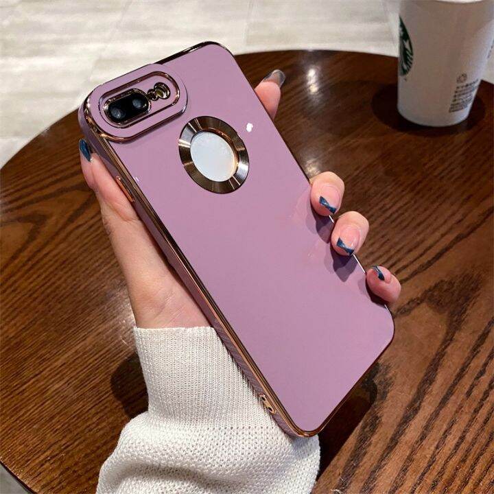 เคสโทรศัพท์มือถือ-ชุบไฟฟ้า-กันกระแทก-สีพื้น-สําหรับ-iphone-7-8-x-xs-xr-se2020