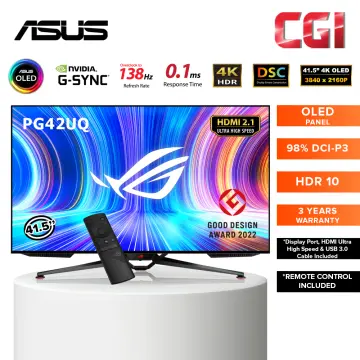 ASUS ROG Swift 41.5 OLED 4K G-SYNC Gaming Monitor with HDR (DisplayPort,  USB, HDMI) Black PG42UQ - Best Buy