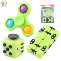3pcs Decompression Toys Set Infinite Magic Cube Spinner Toys Fingertip Gyro Stress Relief Toys For Gifts