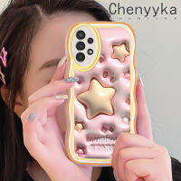 เคสปลอกสำหรับ Samsung A13กาแลคซี Chenyyka A04s 5G ลายการ์ตูน3D ดาวส่องแสงลายคลื่นขอบซิลิโคนนิ่มสีสันสดใสเคสโทรศัพท์แบบใสเคสโปร่งใสกันกระแทกป้องกันเลนส์กล้อง