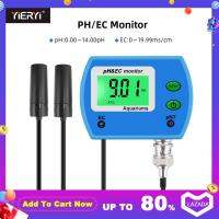 Yieryi Official Store เครื่องทดสอบคุณภาพน้ำ สำหรับตู้ปลา 2 In 1 PH Meter EC Meter PH/EC Monitor Acitmeter