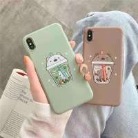 ขายส่ง หมีชานมน่ารัก เคสมือถือ iPhone 50ชิ้น 900บาท เลือกรุ่น คละสีได้ DMมาเลยจ้าาาา soft case iphone cover