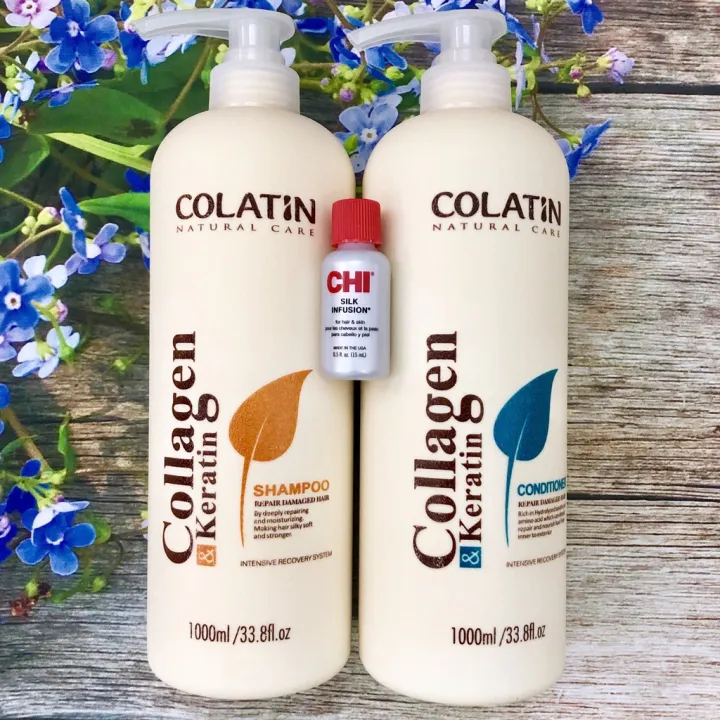 COLATIN NATURAL CARE collagen keratin shampoo&conditioner 1000ml